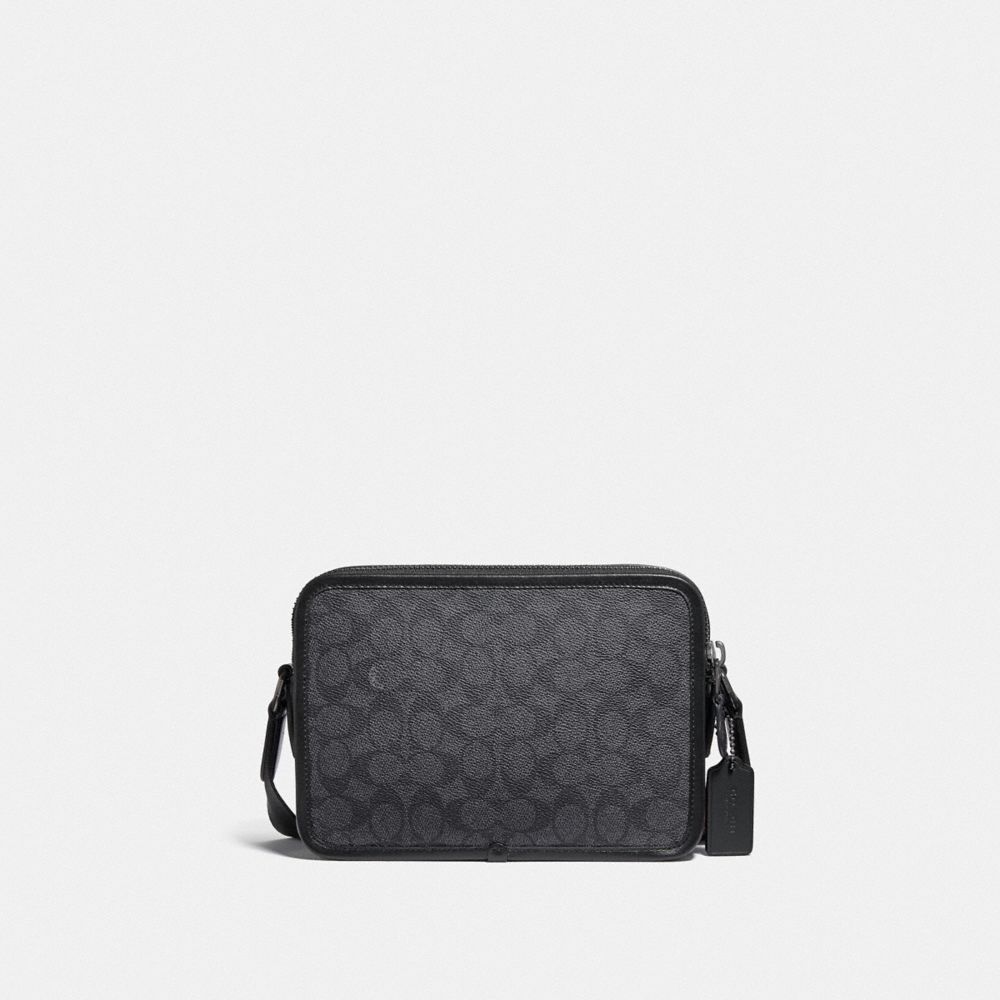 Bolsas Crossbody Coach Charter Crossbody Bag 24 In Signature Canvas Feminino Pretas Cobre Cinzentas | TKNCGDR-51