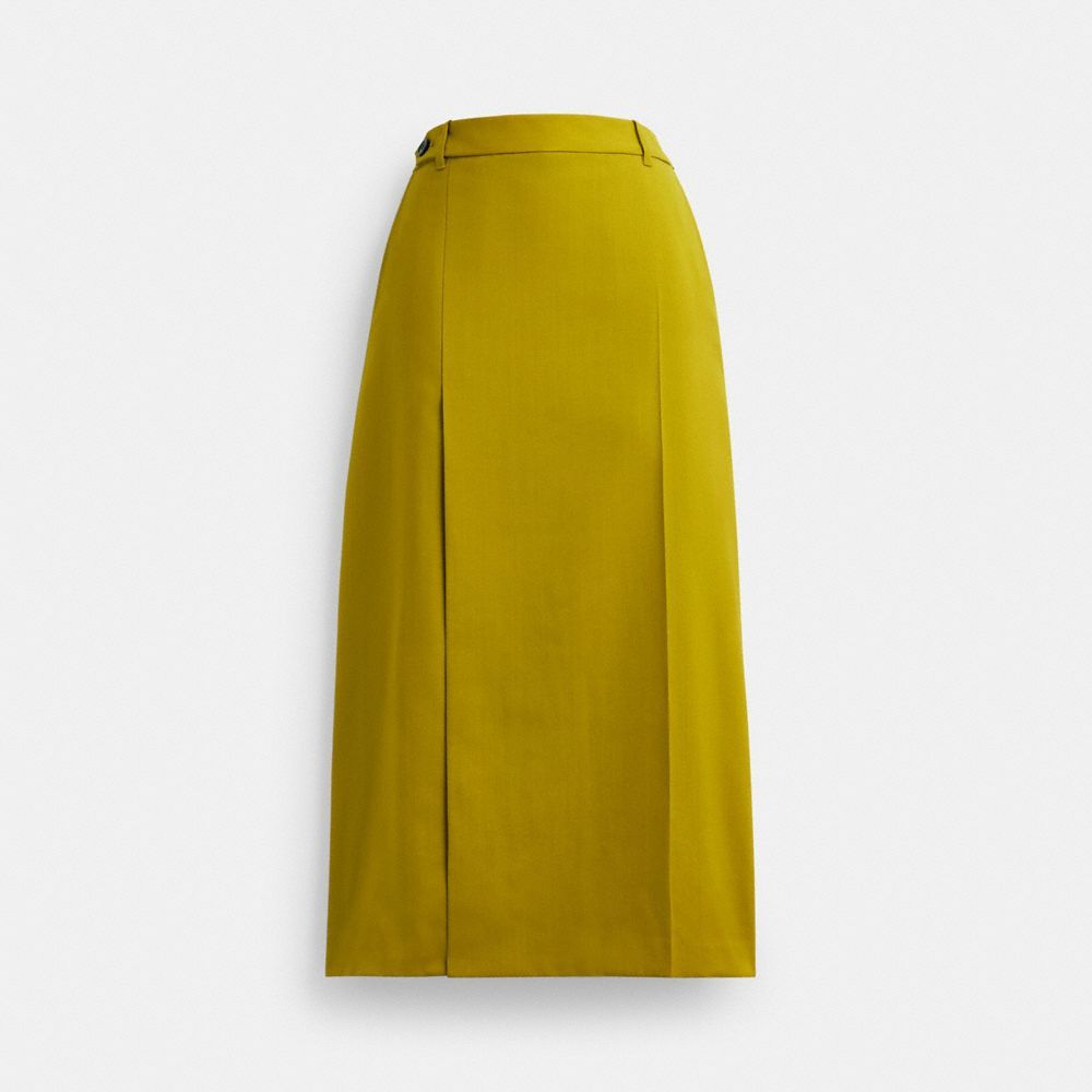 Calças Coach Long Tailored Skirt Feminino Verdes | KDARGXN-69