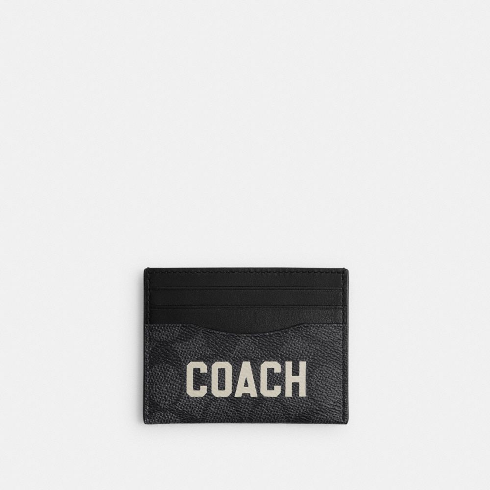 Estojo De Cartão Coach Card Case In Signature Canvas With Graphic Masculino Cinzentas Multicoloridas | MDYJTZN-86