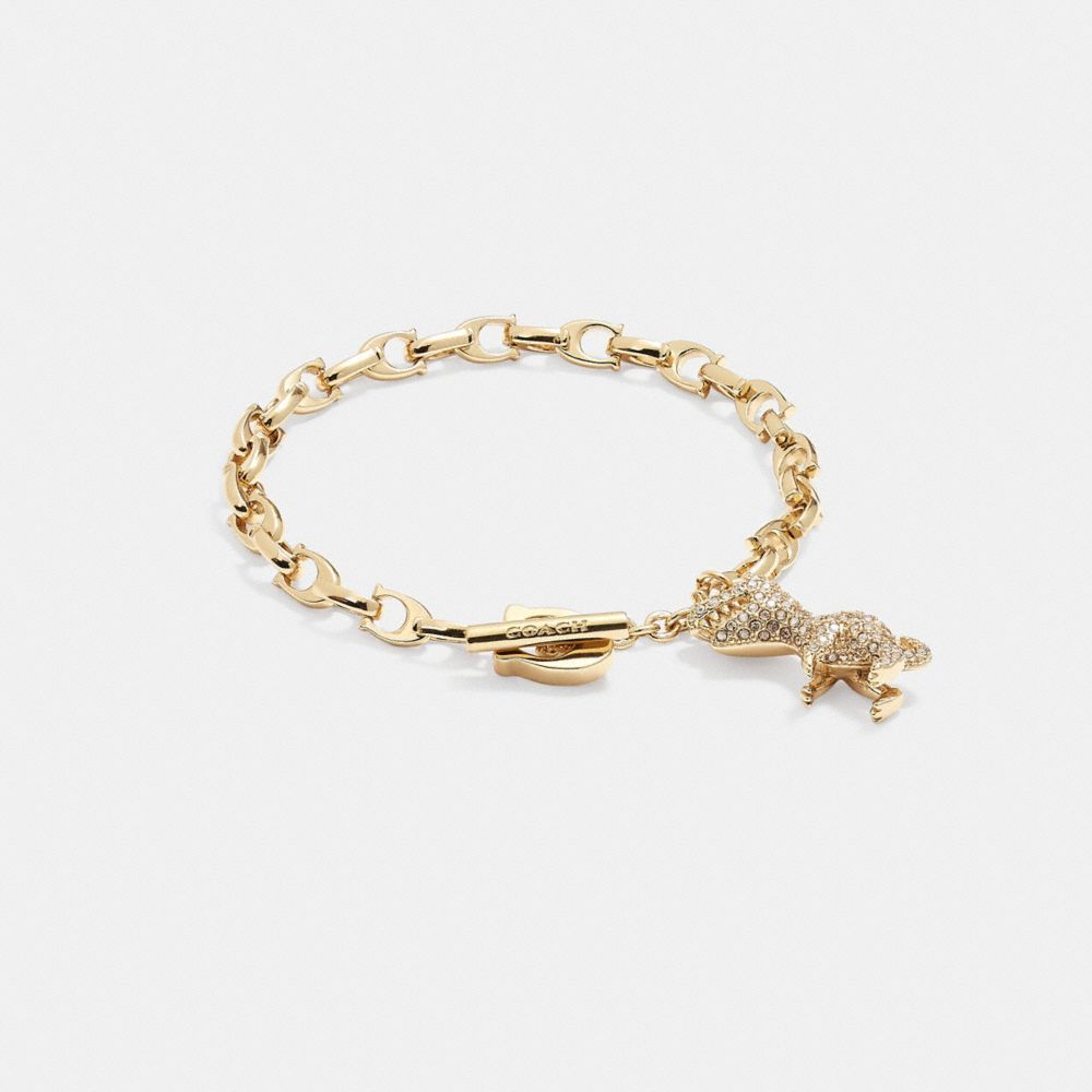 Jóias Coach Pave Rexy Signature Chain Bracelet Feminino Douradas | BKEVRLI-06