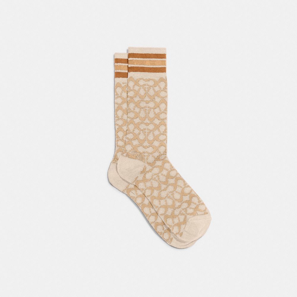 Meias Coach Signature Socks Feminino Multicoloridas | TPJIDFZ-28