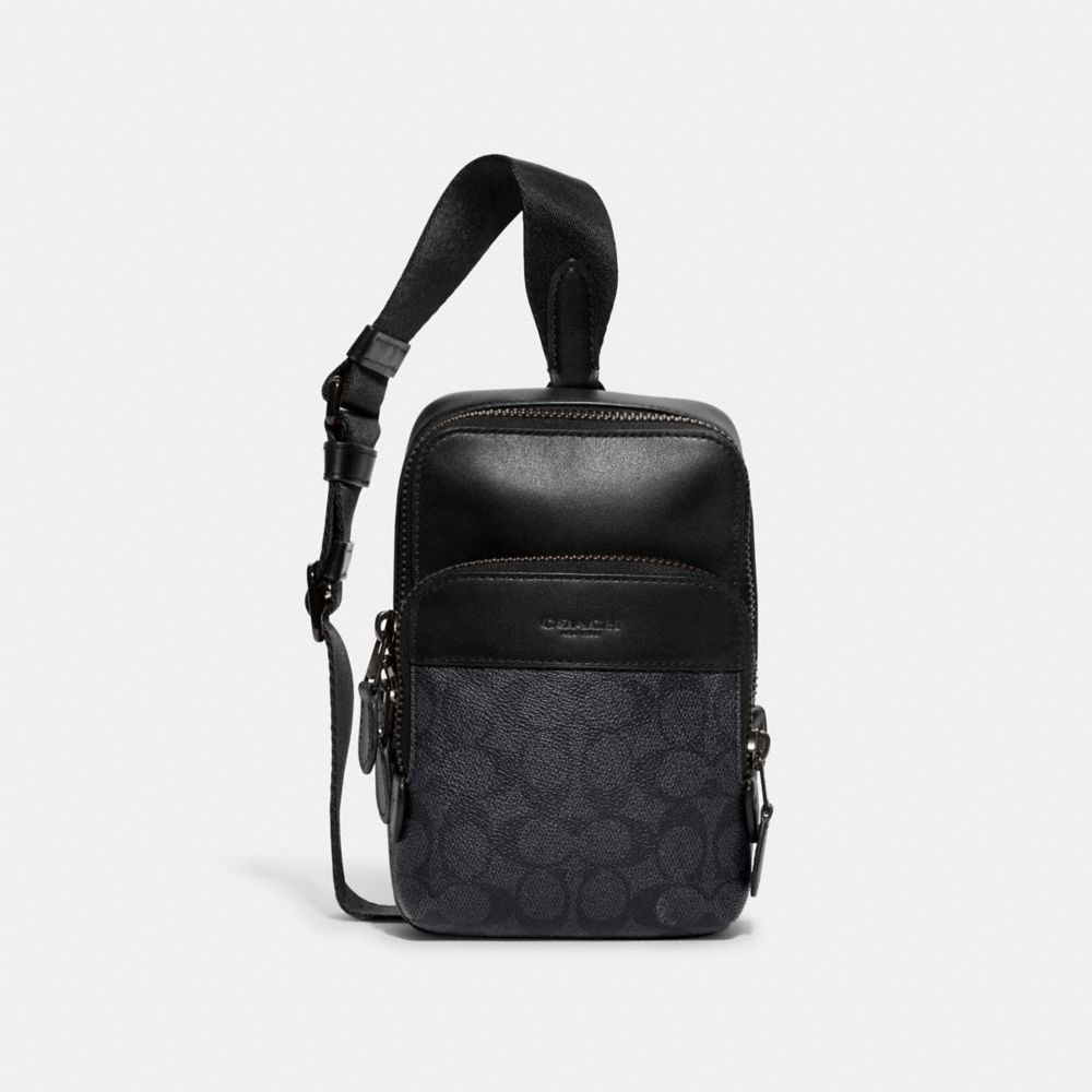 Mochilas Coach Gotham Sling Pack 13 In Signature Canvas Masculino Cinzentas | MYLSOEG-70